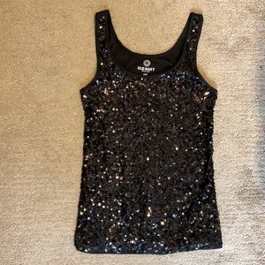 Old navy Black Sequin Tank Cotton